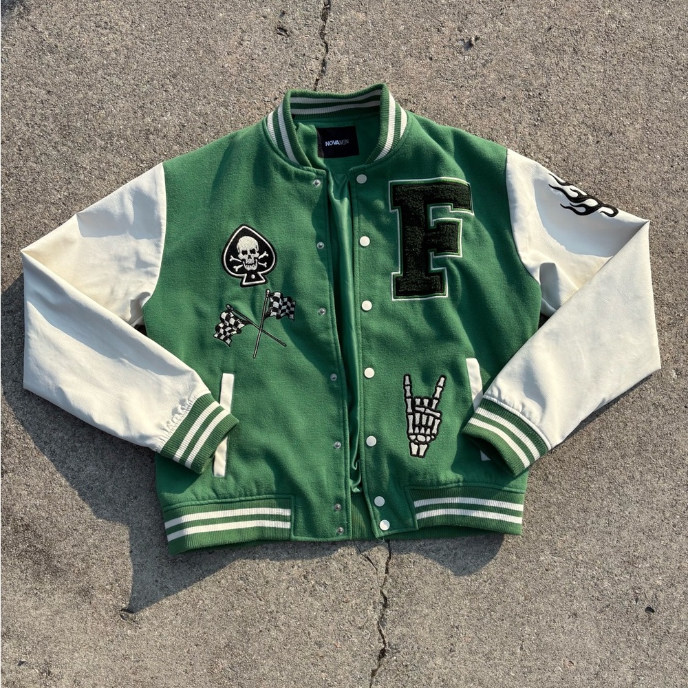 NOVAMEN Green Varsity Jacket | Men’s Small | Fashion Nova